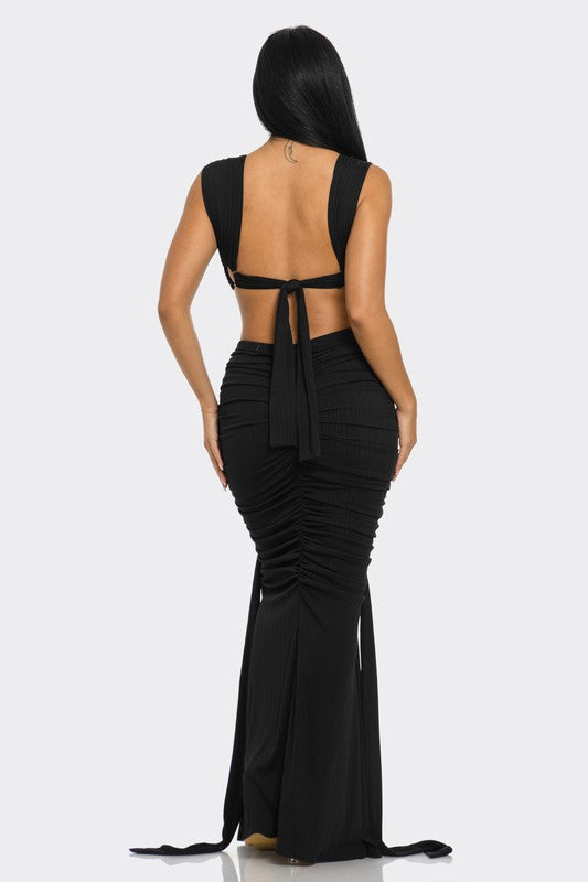 Mystique Pleated Gown