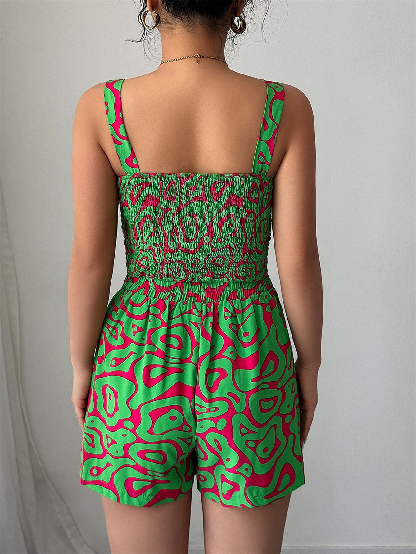 Women's Printed Camisole and Shorts Set